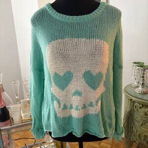 Vintage Havana white skull knit sweater